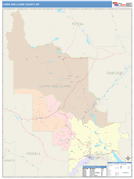 Lewis and Clark County, MT Digital Map Color Cast Style